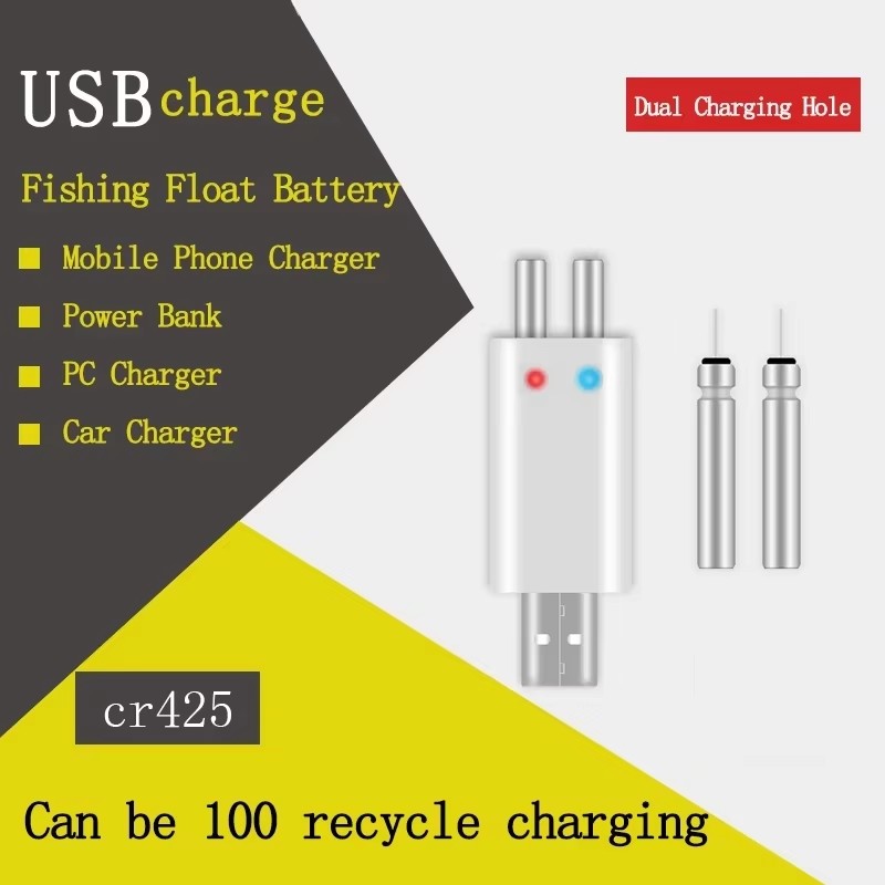 Fish Finder Charger - Oplaadbare CR425 CR322 Batterij USB Lader
