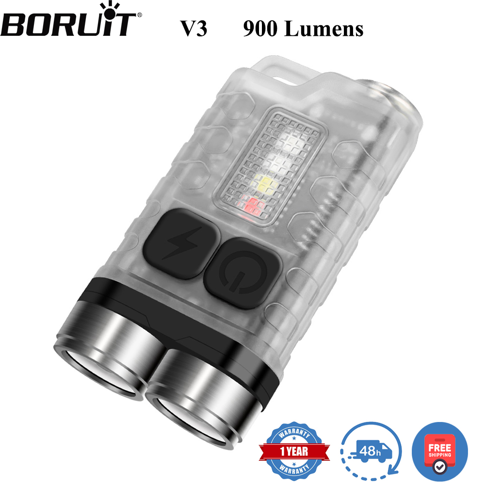 Fishing Light - BORUiT V3 LED-sleutelhanger Draagbare 900LM EDC