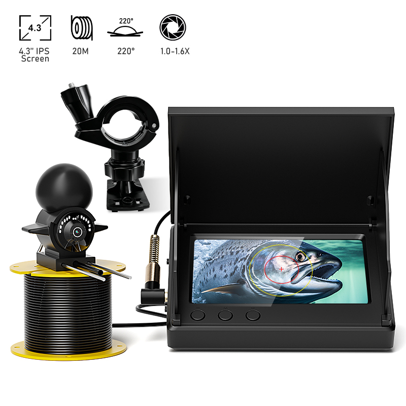 Fish Finder Portable - 4,3'' LCD draagbare viszoeker, 20m viscamera