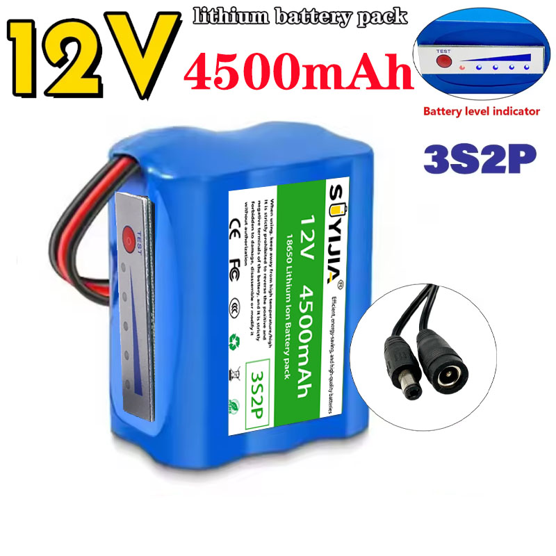 Fish Finder Portable - 18650 Lithiumbatterij 3s2p 12v 4500mAh 11.1V/12.6V