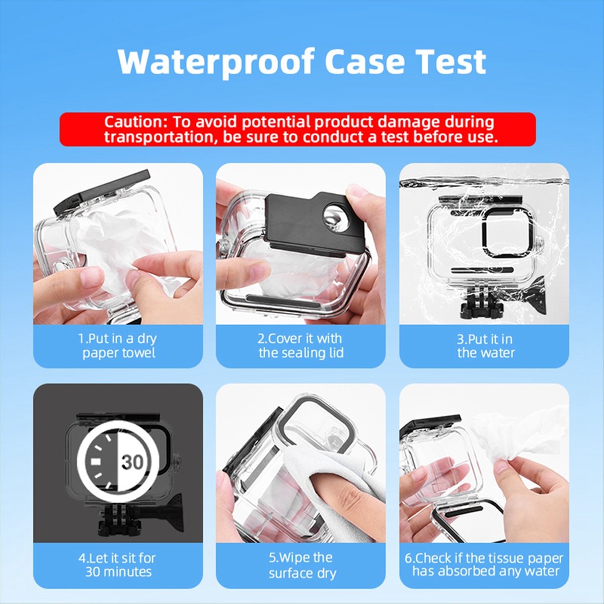 Underwater Camera - M05K 60M waterdichte behuizing voor GoPro