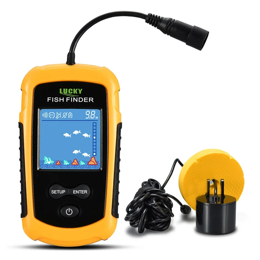 Fish Finder Cable - Lucky LCD-kleurenscherm Draagbare bedrade fishfinder 100M