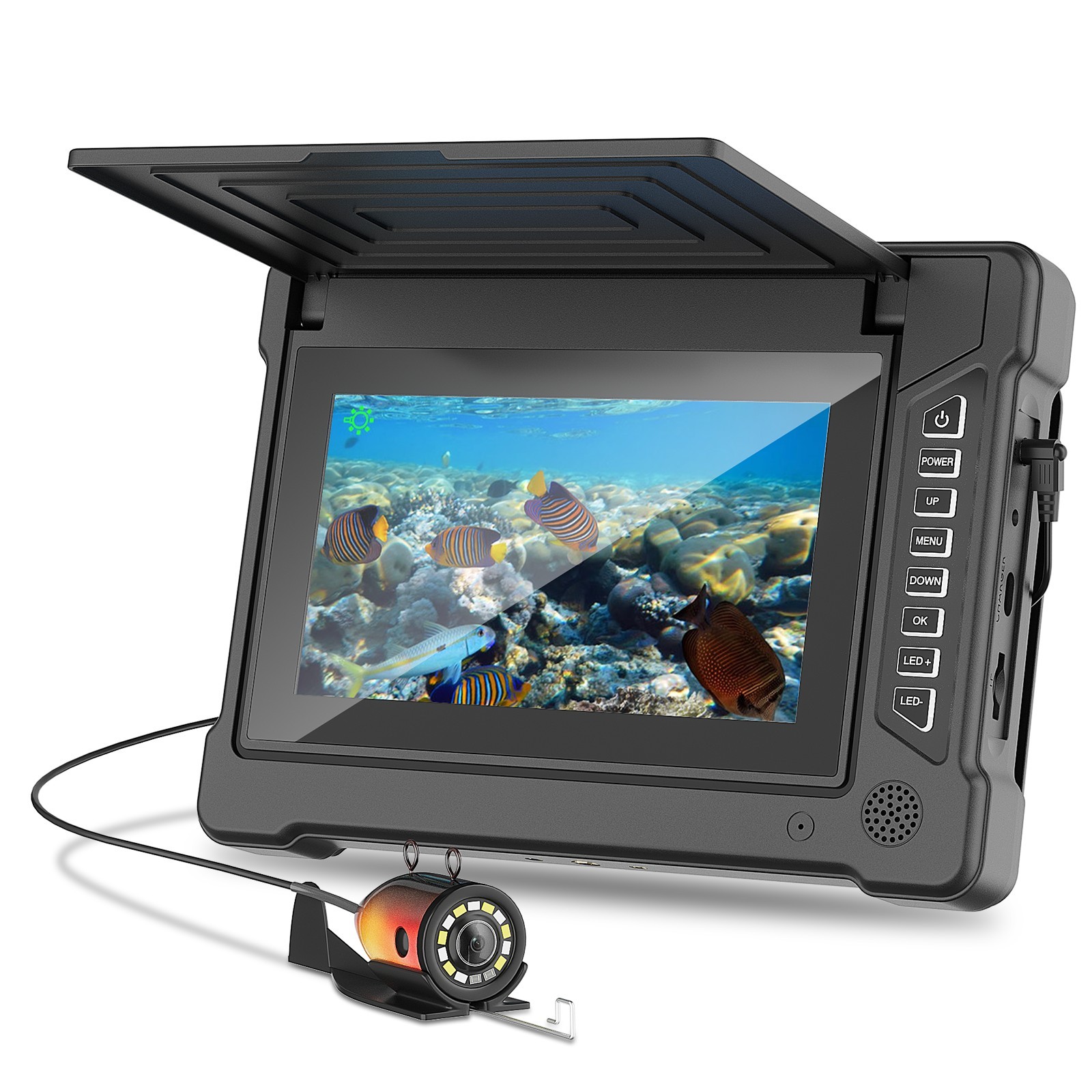 Fish Finder Cable - 7 inch 15M 1200TVL onderwater viscamera