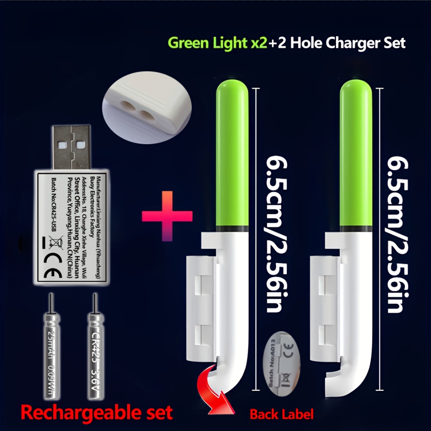 Fish Finder Charger - Visset van 5 onderdelen (2 hengeltoplichten
