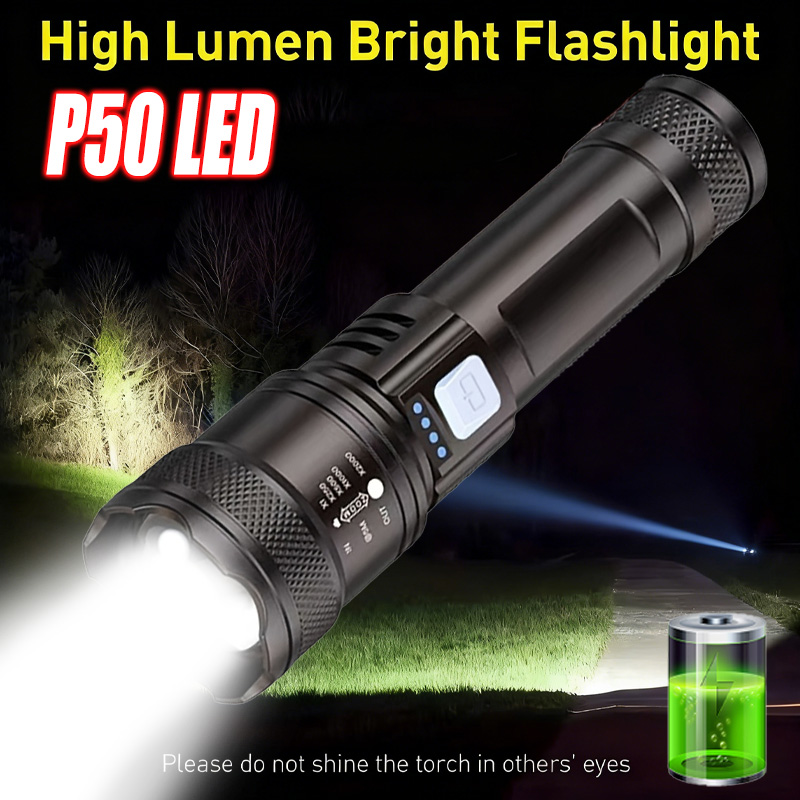 Fishing Light - Krachtige LED-zaklamp, USB oplaadbare zoombare tactische
