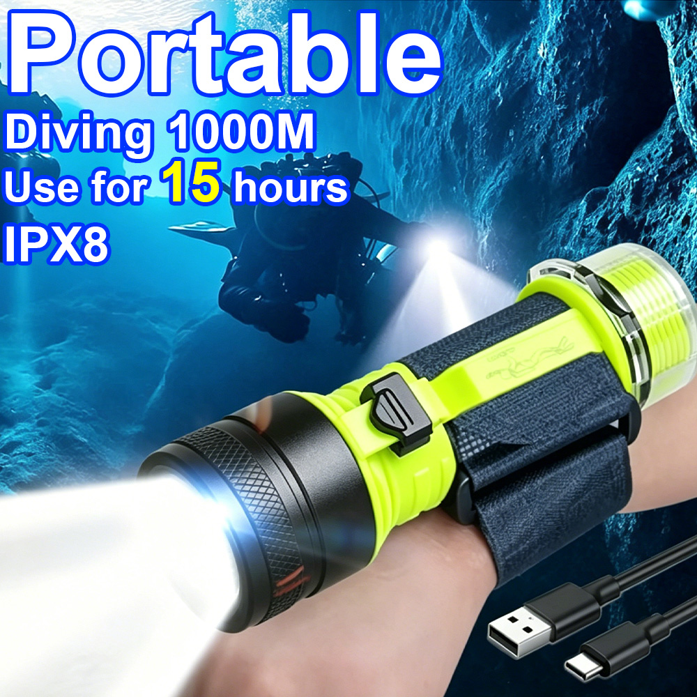 Fishing Light - Nieuwe draagbare professionele LED-duikzaklamp Sterk licht