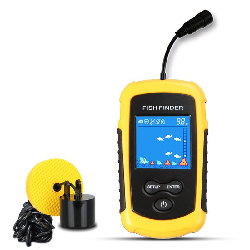 Fish Finder Transducer - ABHT-Kayak Draagbare Visdieptemeter Water Handheld Fishfinder