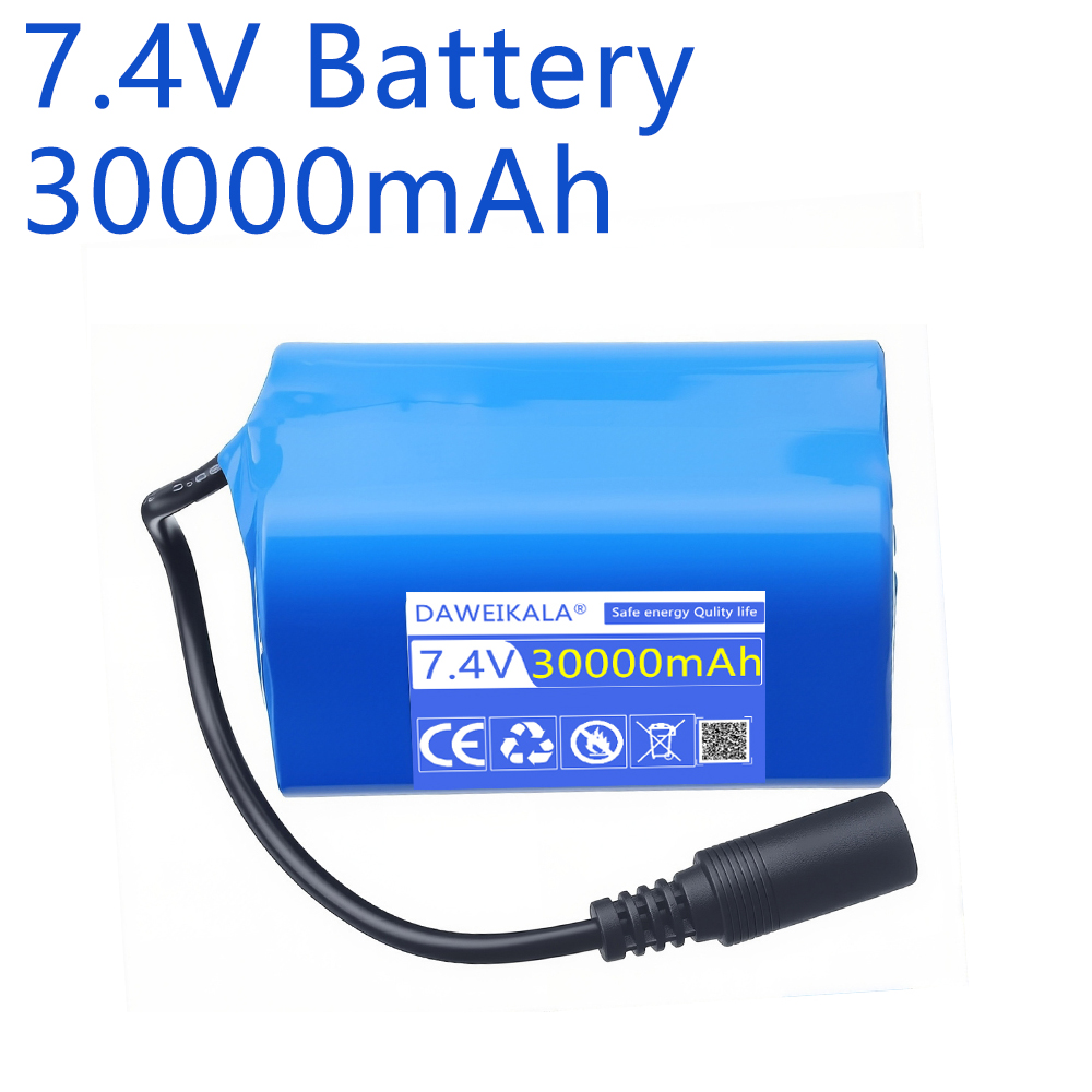 Fish Finder Charger - 7.4V 30000mAh Batterij met USB-oplader voor