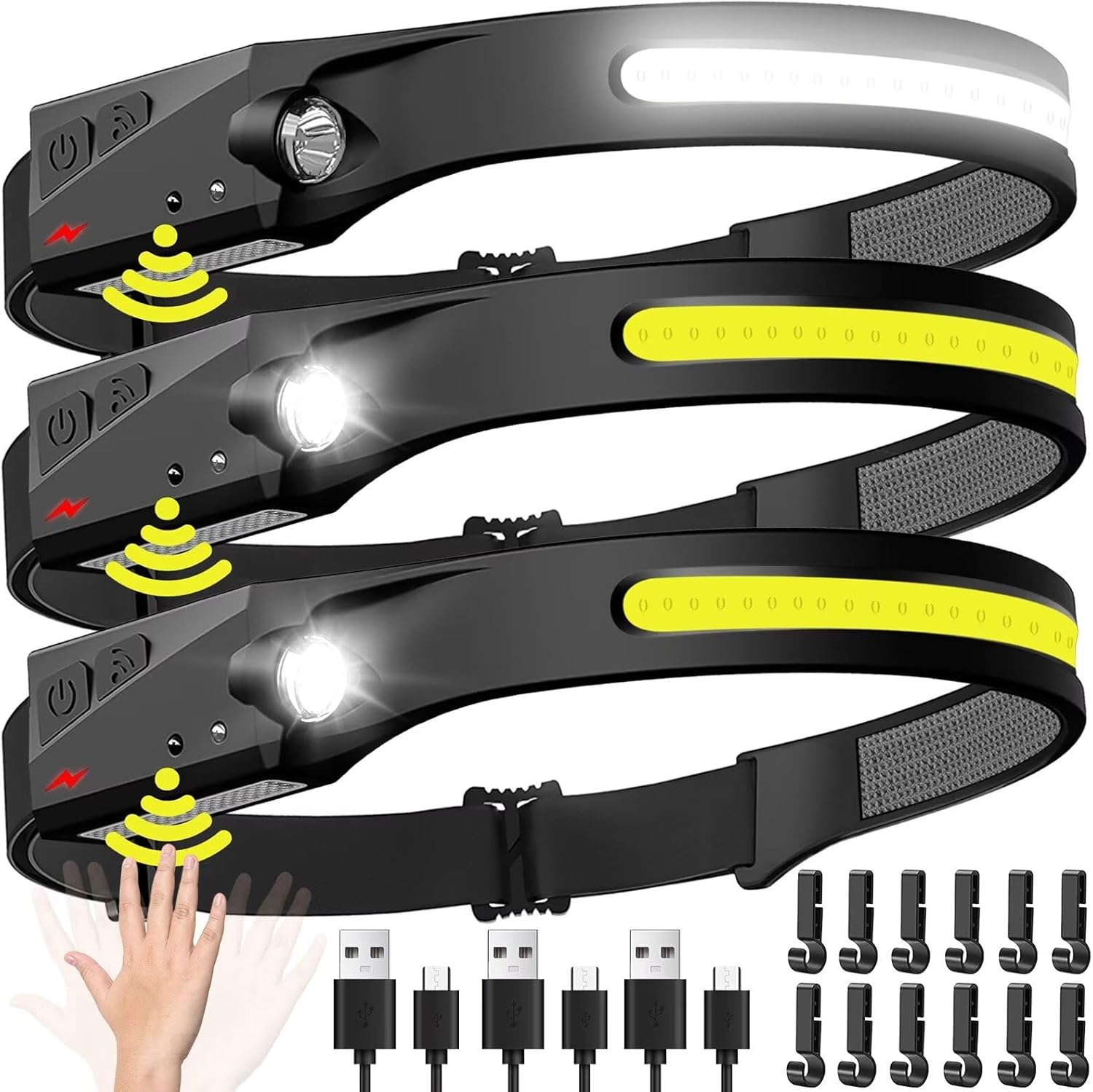 Fish Finder Battery - Sensorkoplamp LED-hoofdzaklamp Oplaadbare koplamp Hoofdlamp Ingebouwde
