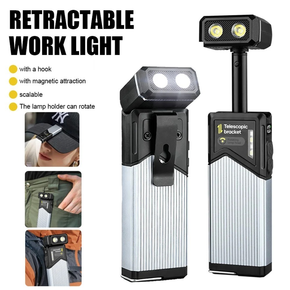 Fishing Light - Draagbaar 180 ° Draaibare, uitschuifbare LED-zaklamp,