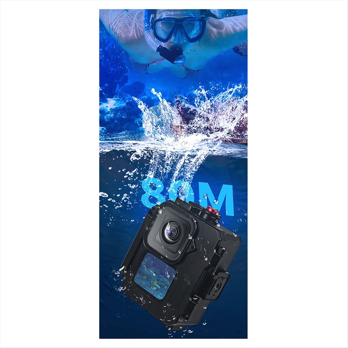 Underwater Camera - N05R 80M Waterdichte behuizing Aluminium frame