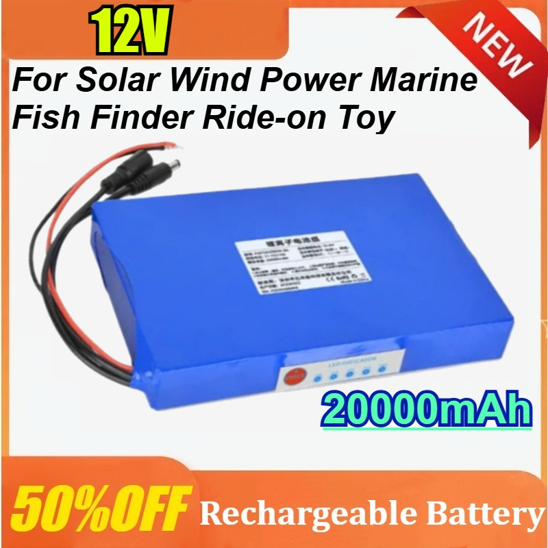 Fish Finder Charger - 12V 20Ah lithium-ion accu voor zonne-energie,