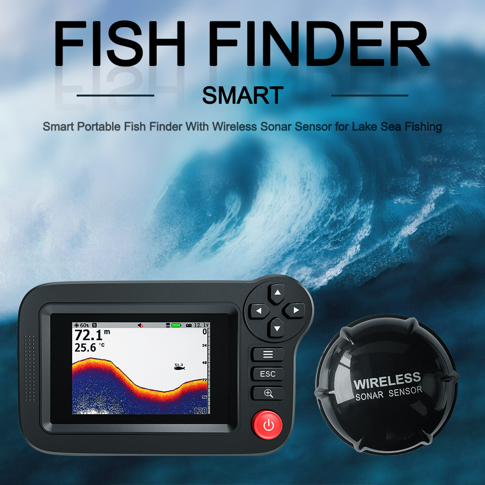 Slimme viszoeker - Draagbare v - Fish Finder Transducer recensie en prijs
