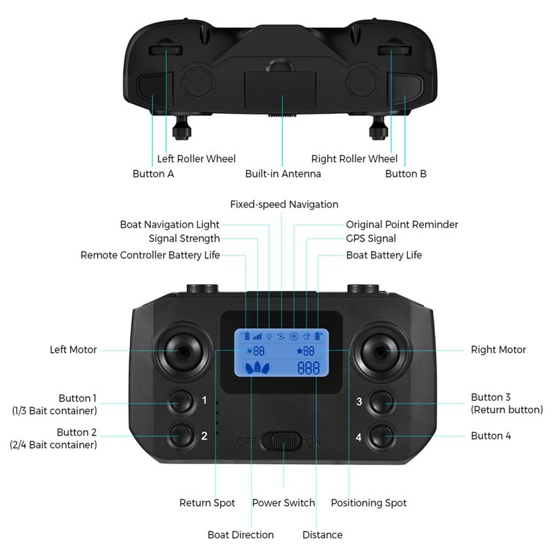 ABKQ-Vissen Aasboot Afstandsbe - Fishing Gps recensie en prijs