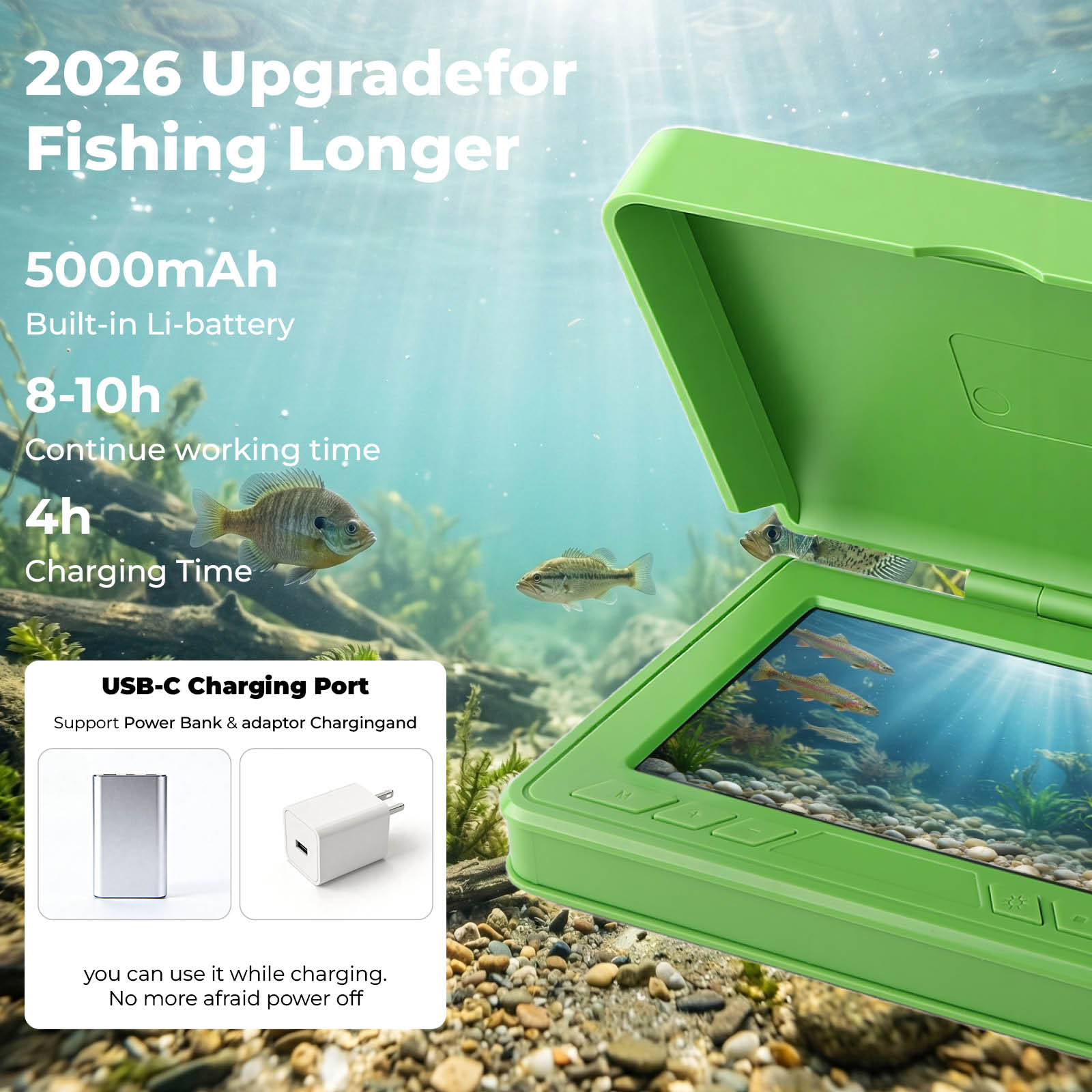 Draagbare onderwater viszoeker - Fishing Depth Finder recensie en prijs