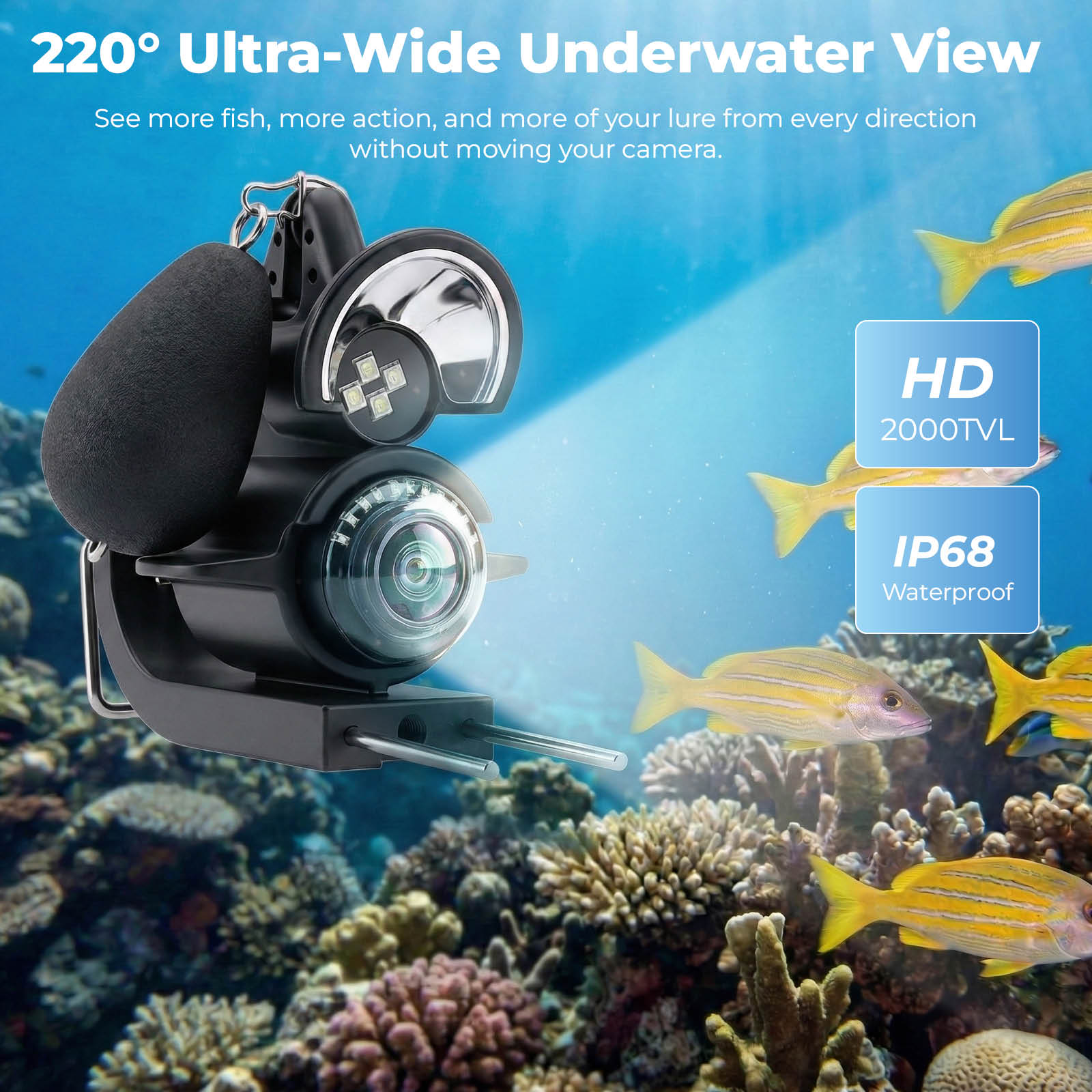 Draagbare onderwater viszoeker - Fishing Depth Finder recensie en prijs