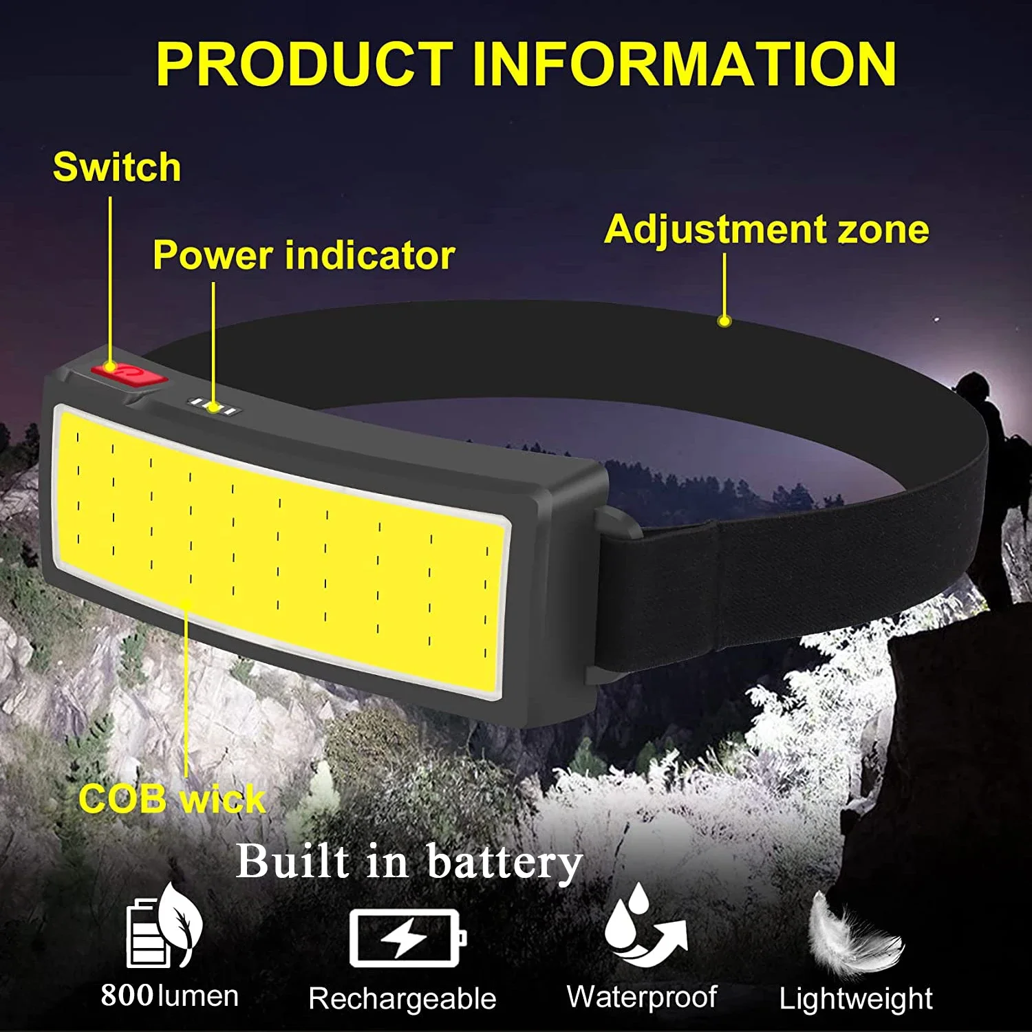 COB draagbare LED-koplampen Bu - Fish Finder Battery recensie en prijs